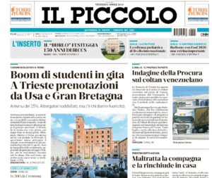 COPERTINA de IL PICCOLO - Giornale di Trieste del 5 aprile 2019
