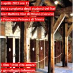 locandina Trieste - Milano - unite nella Memoria - Risiera di Sana Sabba 3 aprile 2019