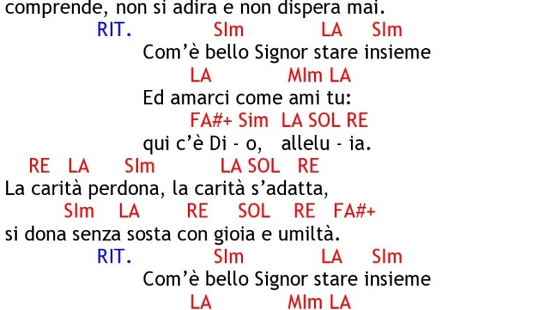 Com'è bello Signor stare insieme - Atuttascuola