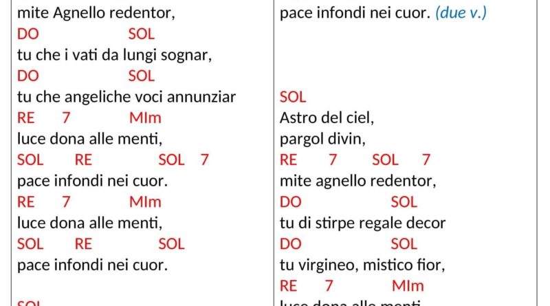 Astro Del Ciel Testo Italiano Pdf