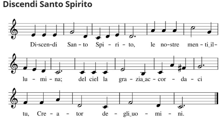 Discendi Santo Spirito Testo Italiano