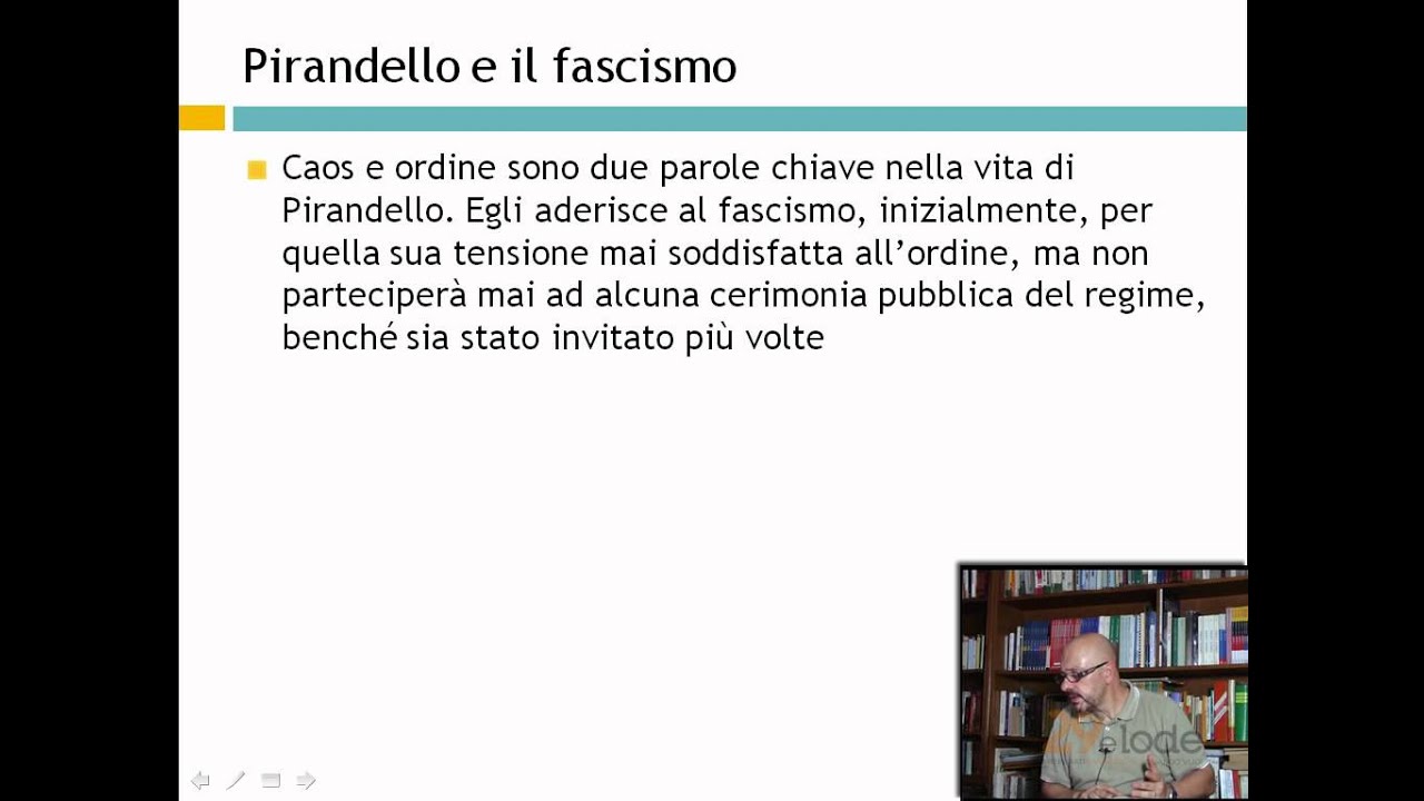 Il caos nella vita di Pirandello – Pirandello e il fascismo – Ripetizioni di letteratura del 900