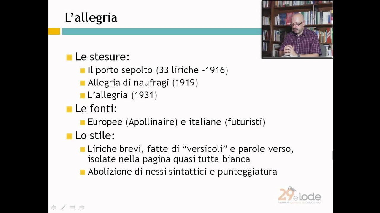 “La vita di Giuseppe Ungaretti un uomo – – Lezioni di letteratura italiana del 900”