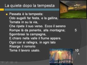 La quiete dopo la tempesta vv. 1-15