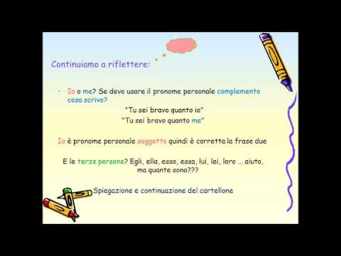 I pronomi determinativi e non determinativi I pronomi personali