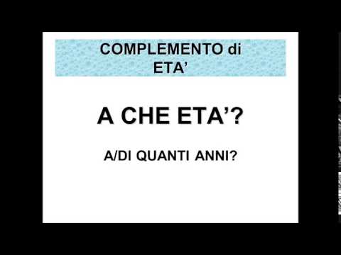 Complemento di eta’Ã`ÂÂ