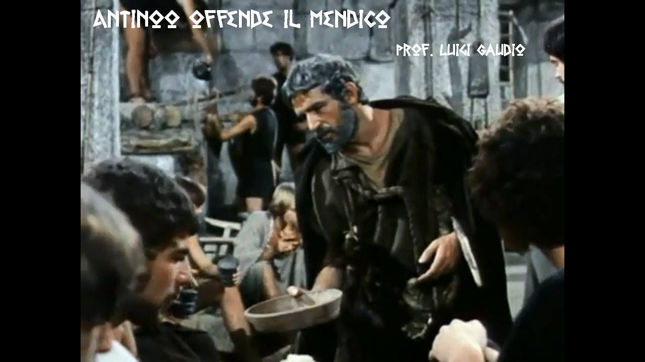 Antinoo offende il mendico Odissea XVII vv. 375-465