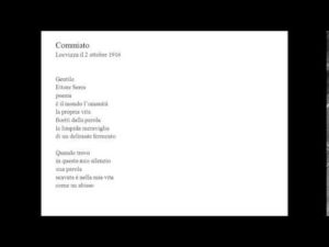 Commiato di Giuseppe Ungaretti