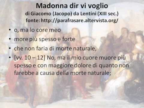 Madonna dir vi voglio di Giacomo da Lentini