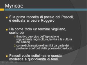 Introduzione a Myricae di Pascoli