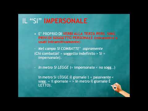 Si impersonale e si pleonastico