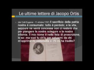 Le Ultime lettere di Jacopo Ortis seconda parte dell’ introduzione