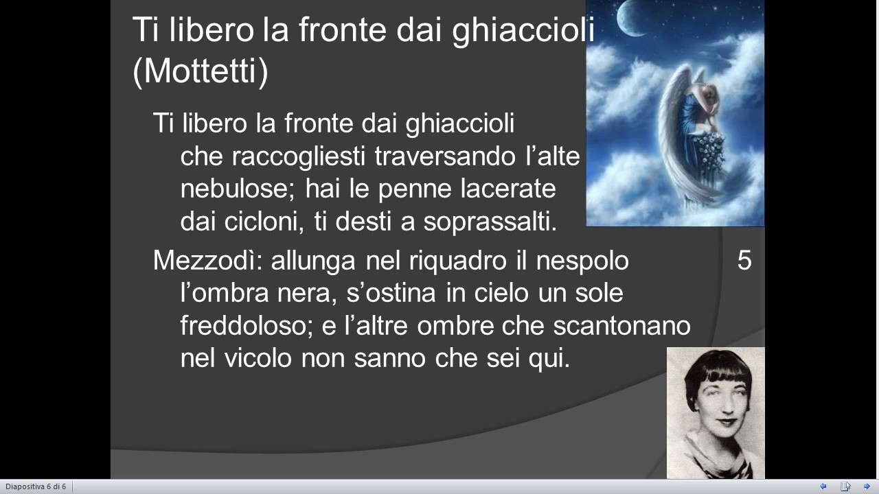 Ti libero la fronte dai ghiaccioli dalle Occasioni di Montale