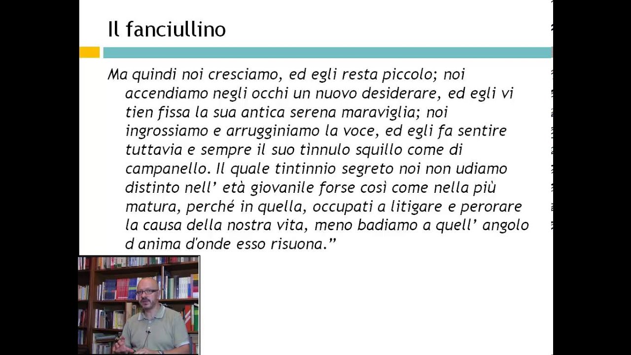 Letteratura Italiana del ‘900 – Giovanni Pascoli: Il Fanciullino
