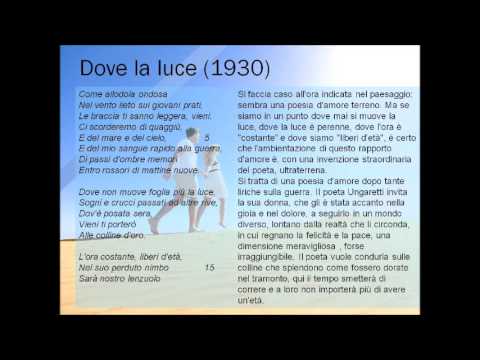 Dove la luce di Giuseppe Ungaretti