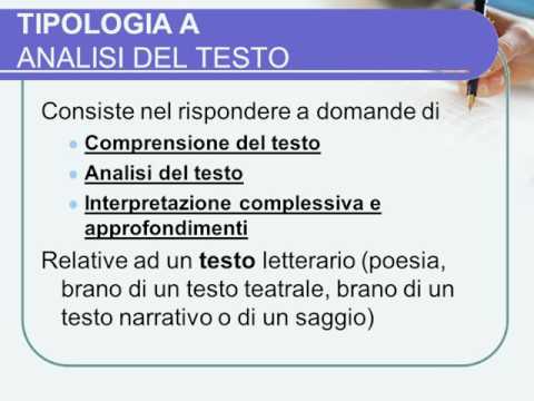 Le quattro tipologie dei compiti di italiano nel triennio