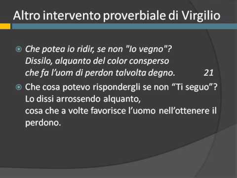 Primi 72 versi del canto quinto del Purgatorio di Dante