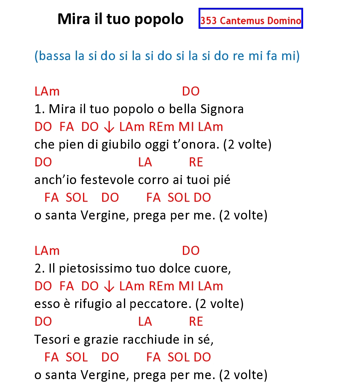 Mira il tuo popolo