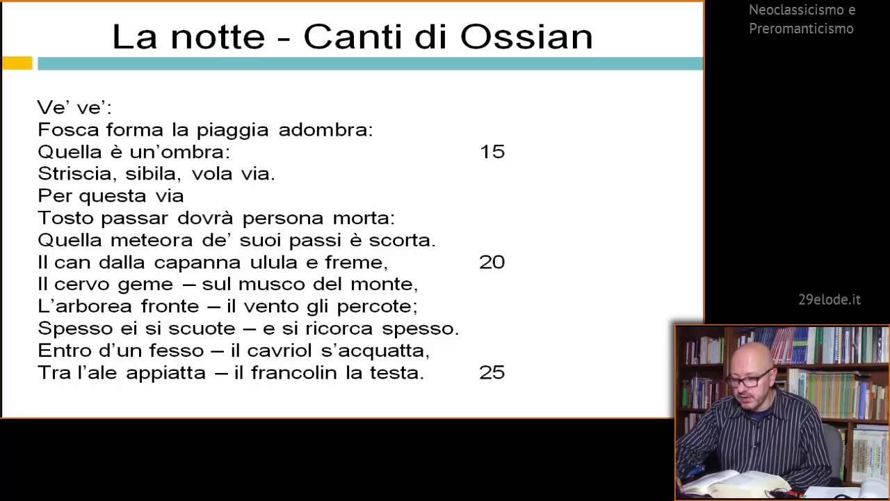 Letteratura Italiana 800 – I Canti di Ossian
