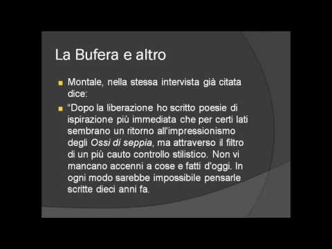 Introduzione alla raccolta La bufera e altro