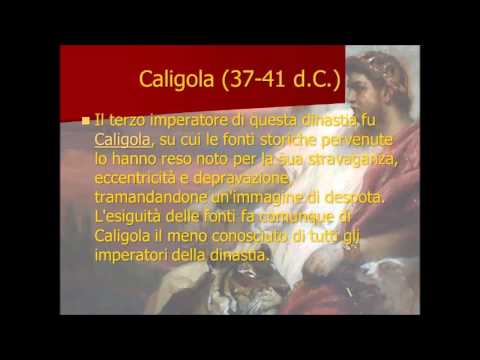 L’eta’Ã` della dinastia Giulio Claudia con esecuzione delle canzoni su Caligola e Nerone