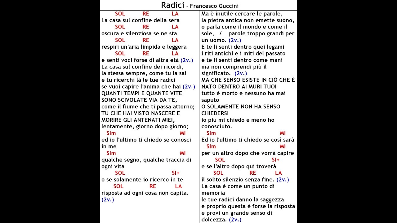 Radici cover di Francesco Guccini