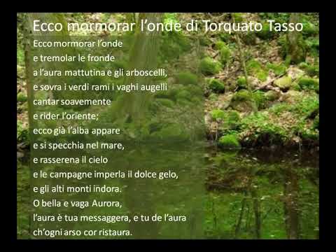 Ecco mormorar l’onde di Torquato Tasso