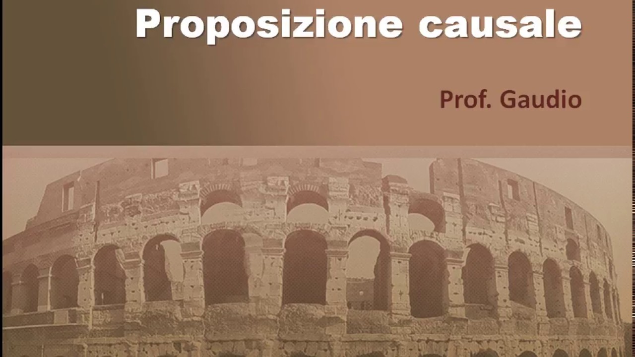 Proposizione causale in latino