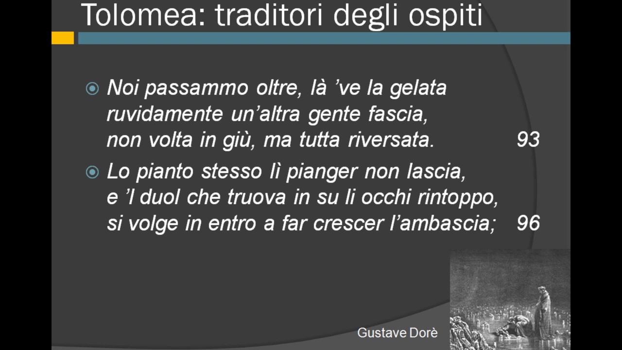 Seconda parte del canto trentatreesimo dell’ Inferno vv. 81-157