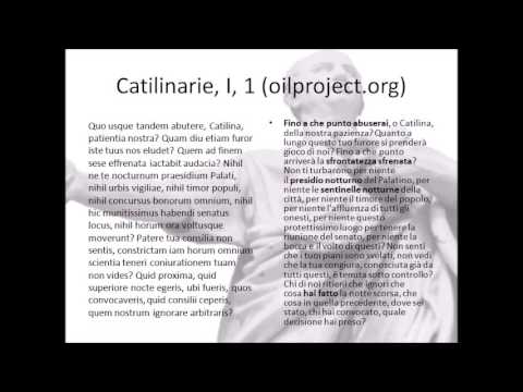 La sfrontata impudenza di Catilina Prima Catilinaria I 1