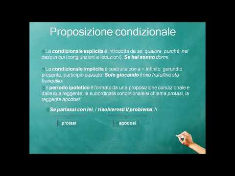 Le proposizioni condizionali