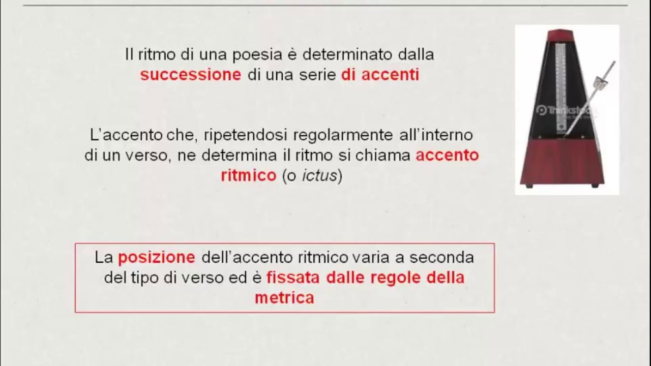 Le scelte ritmiche nella poesia