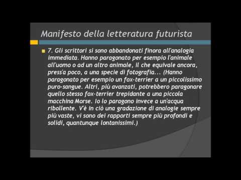 Il manifesto tecnico della letteratura futurista