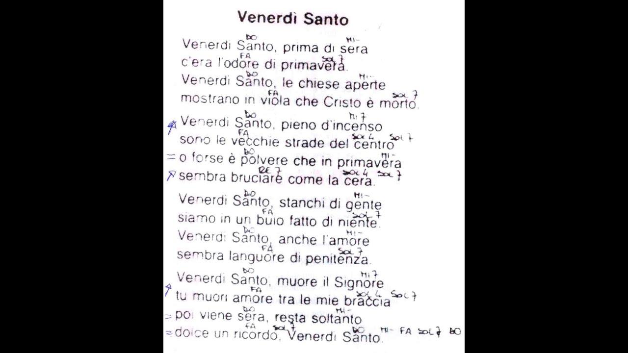 Venerdi’ santo cover Francesco Guccini