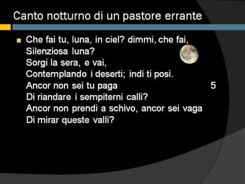 Canto notturno di un pastore errante vv. 1-60