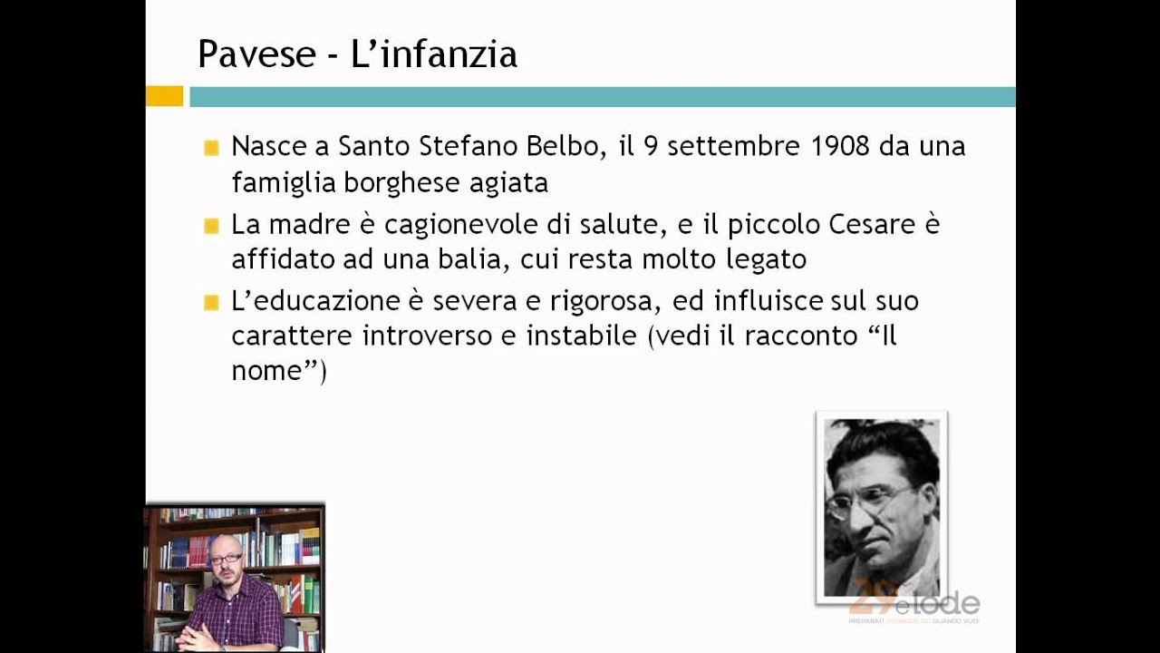 Cesare Pavese – Ripetizioni di letteratura del 900 – 29elode
