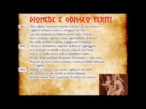 Diomede e Odisseo feriti in battaglia dalÃƒ`Ã‚Â Libro XI dell’ Iliade vv. 368-488
