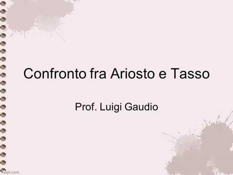 Confronto tra Ariosto e Tasso