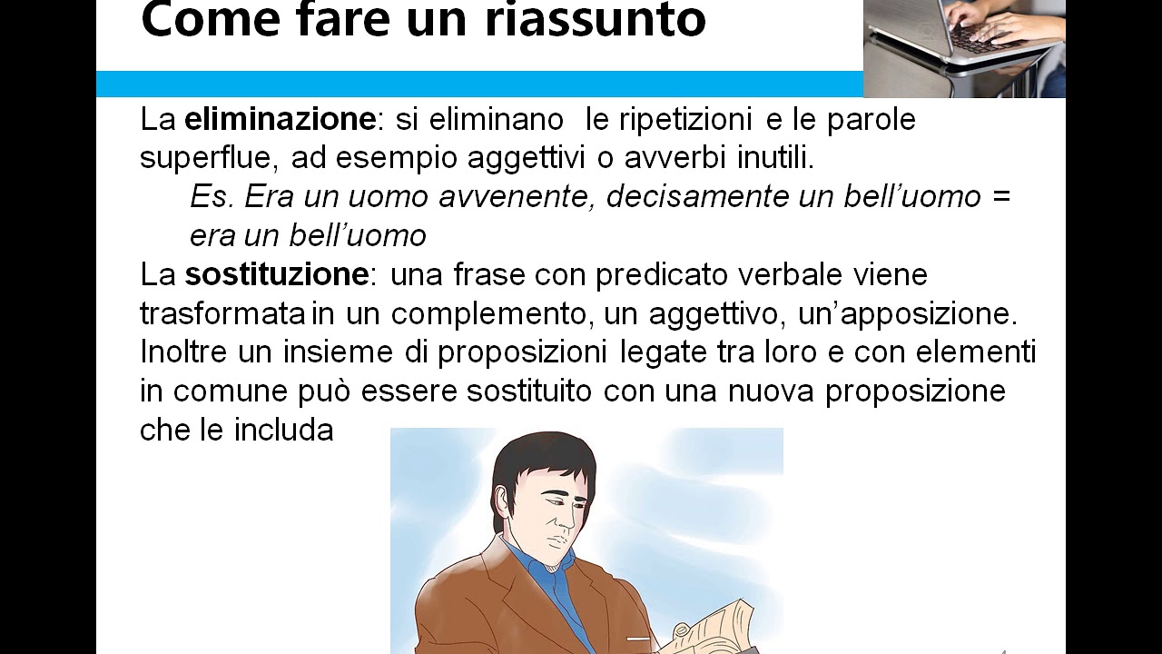 Lezione sul riassunto