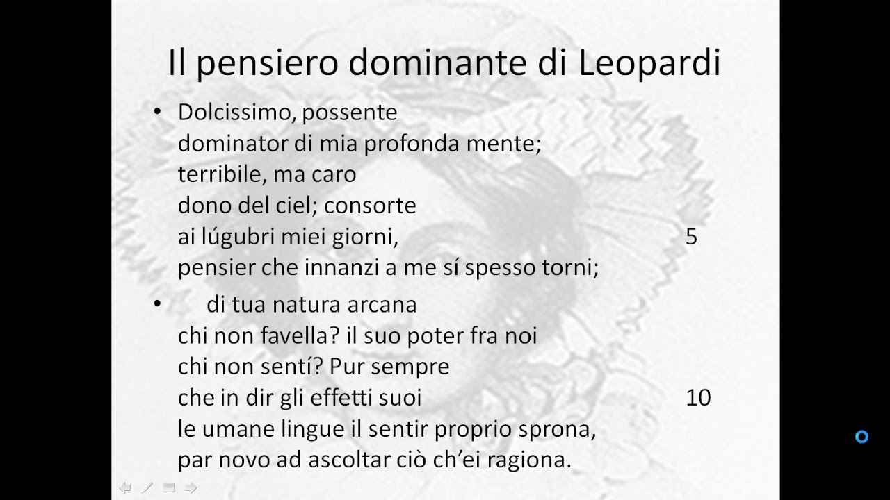 Il pensiero dominante di Leopardi