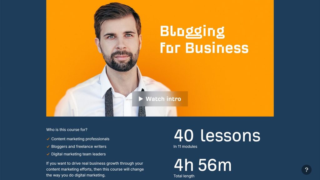 Corso di blog tenuto da Tim Soulo di Ahrefs.
